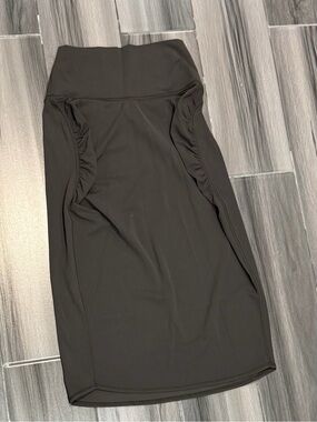 Athleta Black Ruched-Waist Pencil Skirt